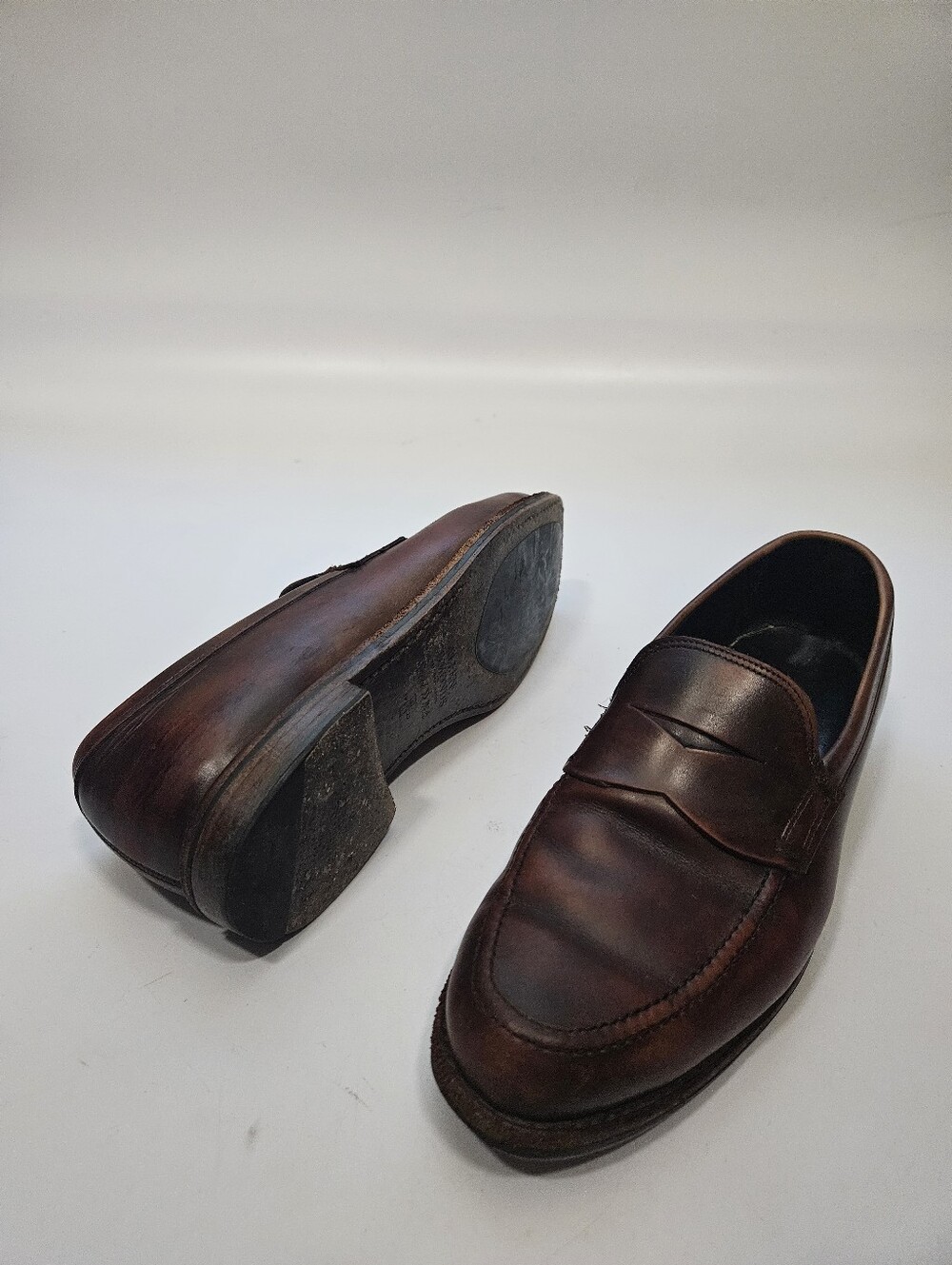 Allen Edmonds Wooster Street 2289 Brown Leather Penny Loafers Mens 8.5D
